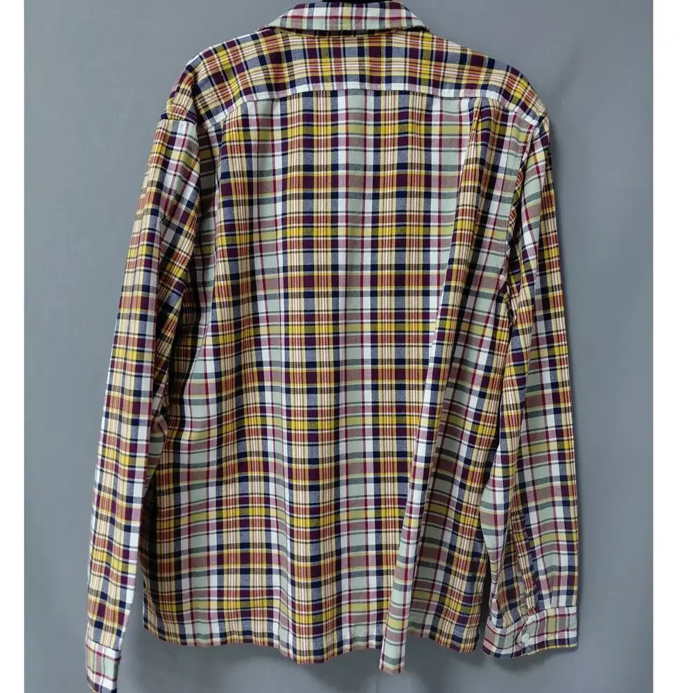 NWT J.Crew BN629 Down Multicolor Plaid Button-Down Shirt Men Size L